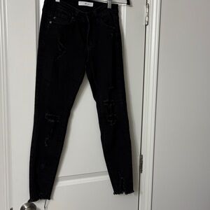 KanCan Black Distressed Skinny Jeans